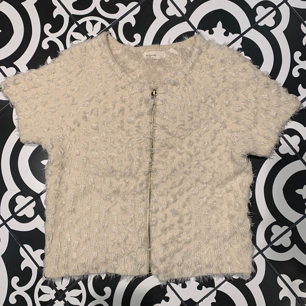 Anthropologie Sleeping on Snow zip up sweater Size L